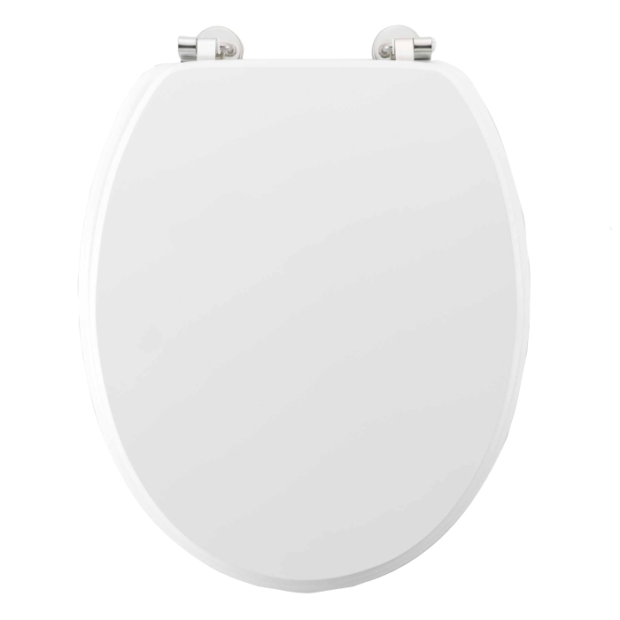 Abattant wc charnieres metal 37.5 x 46 cm mdf uni mat matteis Blanc