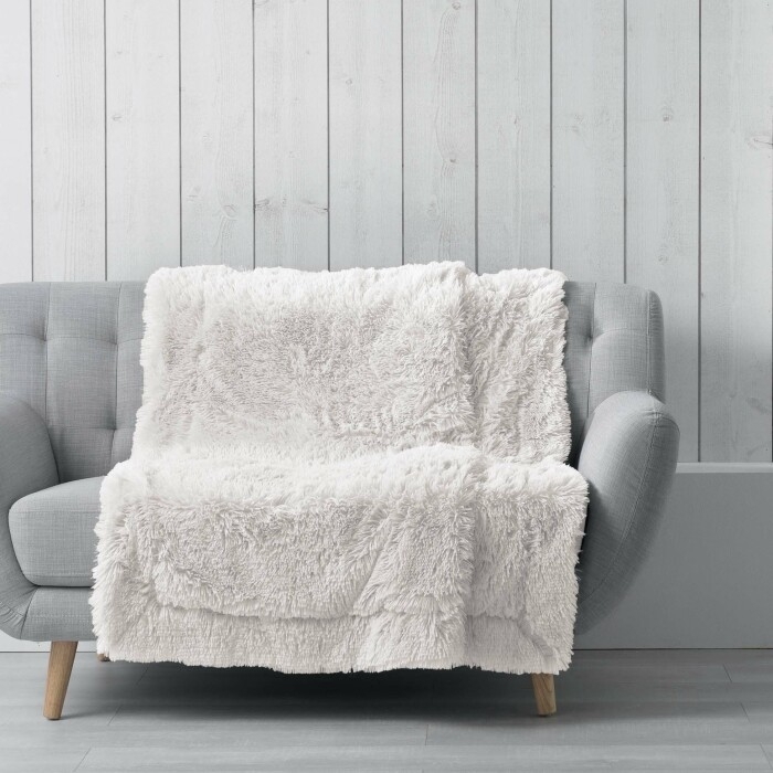 Plaid XXL 180 x 220 cm – Imitation Fourrure – Marilou Naturel