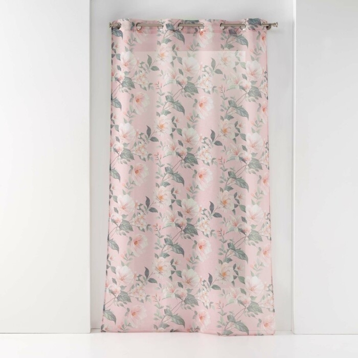 Panneau a oeillets 140 x 240 cm voile sable imprime alissia Rose