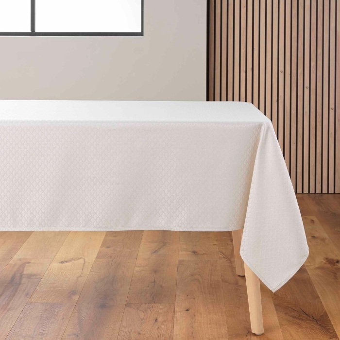 Nappe rectangle 140 x 240 cm jacquard artea Naturel
