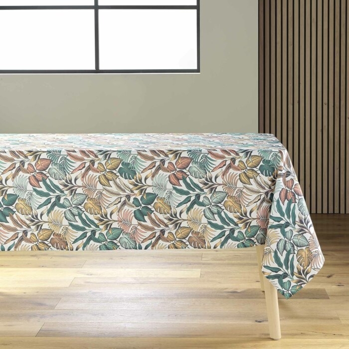 Nappe rectangle 145 x 240 cm polyester imprime stylis Jaune