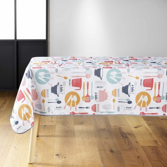 Nappe rectangle 150 x 240 cm polyester imprime kitchen Multico