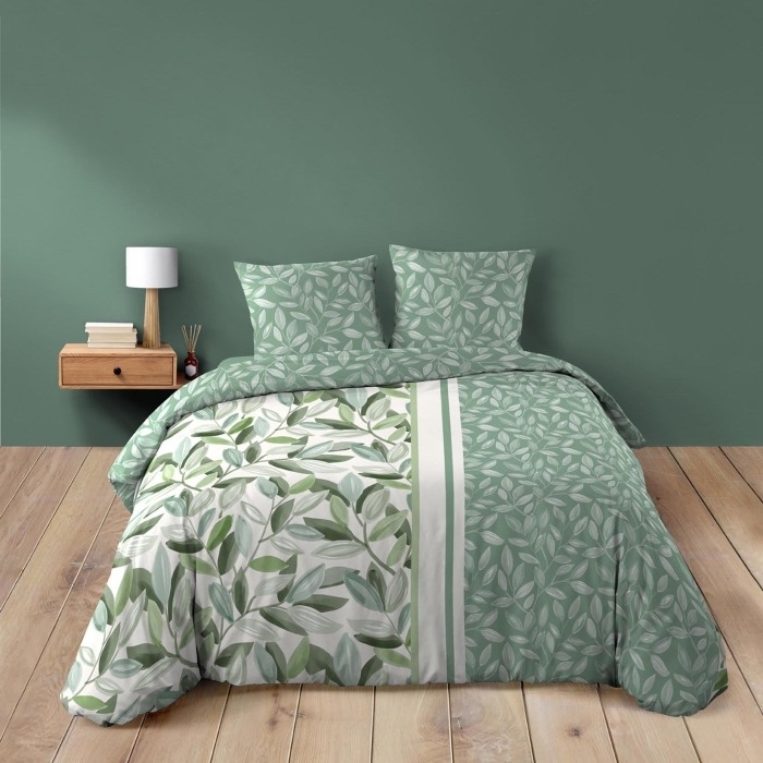 Housse de couette 240 x 220 cm coton 42 fils + 2 taies Eleonore