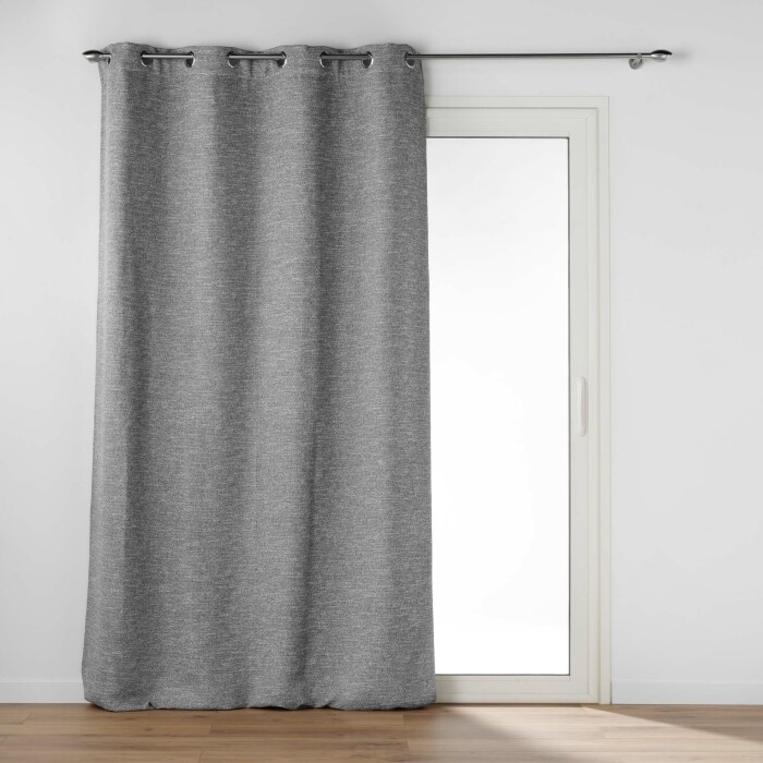 Rideau occultant 140 x 240 cm occultant jacquard Dusky Anthracite