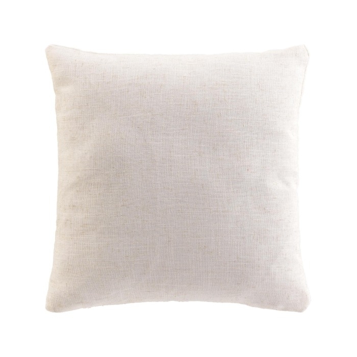 Coussin dehoussable compresse 45 x 45 cm polyester/lin uni pauline Sans