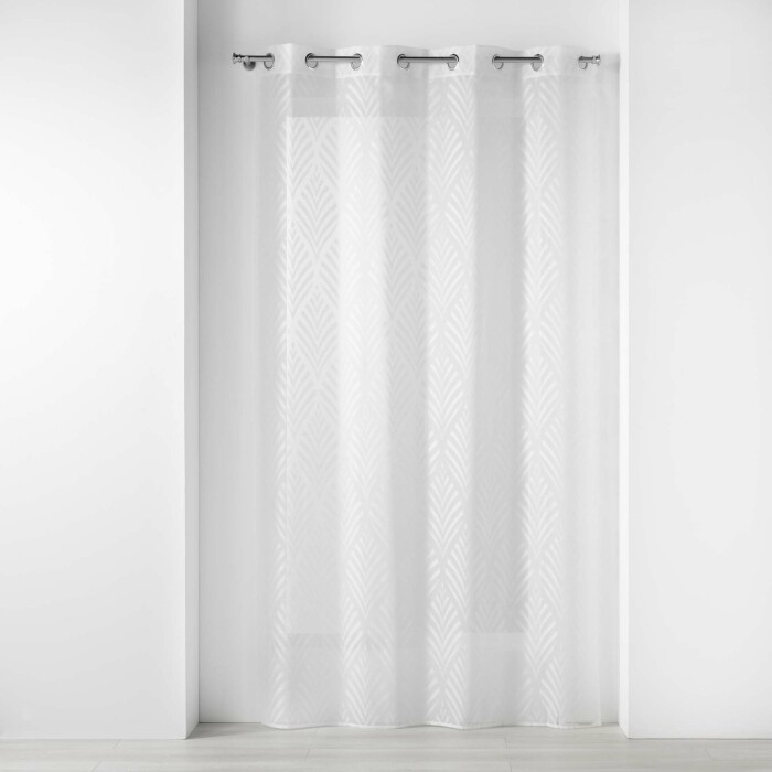 Panneau a oeillets 140 x 280 cm voile sable jacquard poesia Sans