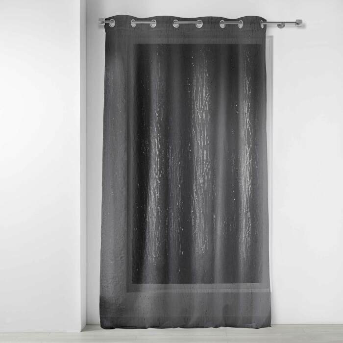 Panneau a oeillets 140 x 180 cm voile sable applique filiane Anthracite