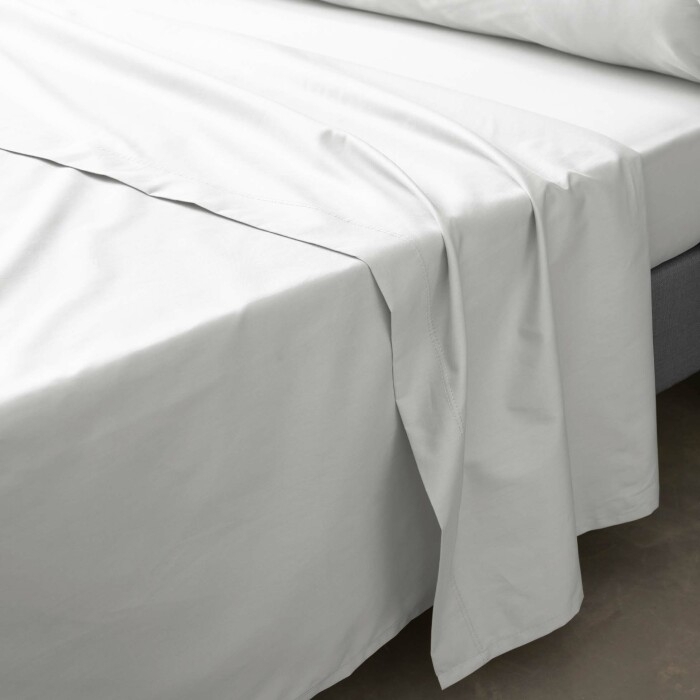 Drap Plat 180 x 290 cm – Percale Unie 78 Fils - Blanc