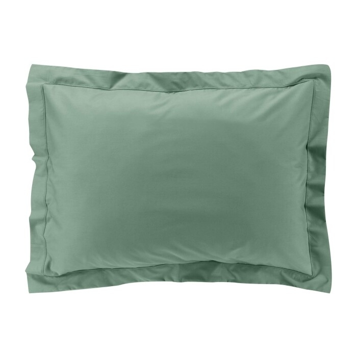 Taie d'oreiller vp 50 x 70 cm percale uni 78 fils percaline  +p. bourdon Tilleul