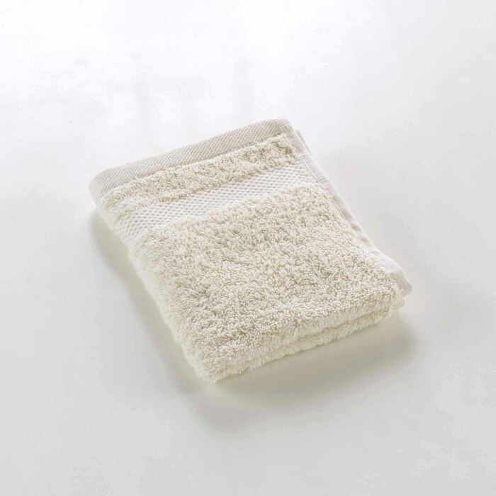 Serviette invité 30 x 50 cm coton éponge unie Élégance Sable