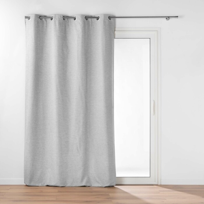 Rideau occultant/thermique/phonique doublure amovible 140 x 260 cm Coverline Gris