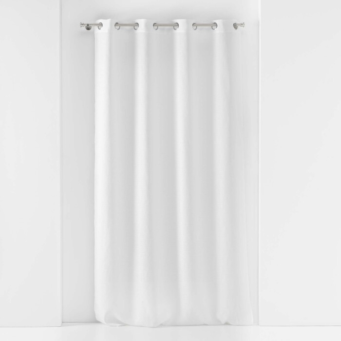 Voilage à œillets petite hauteur 140 x 180 cm – Voile tissé Soane Blanc