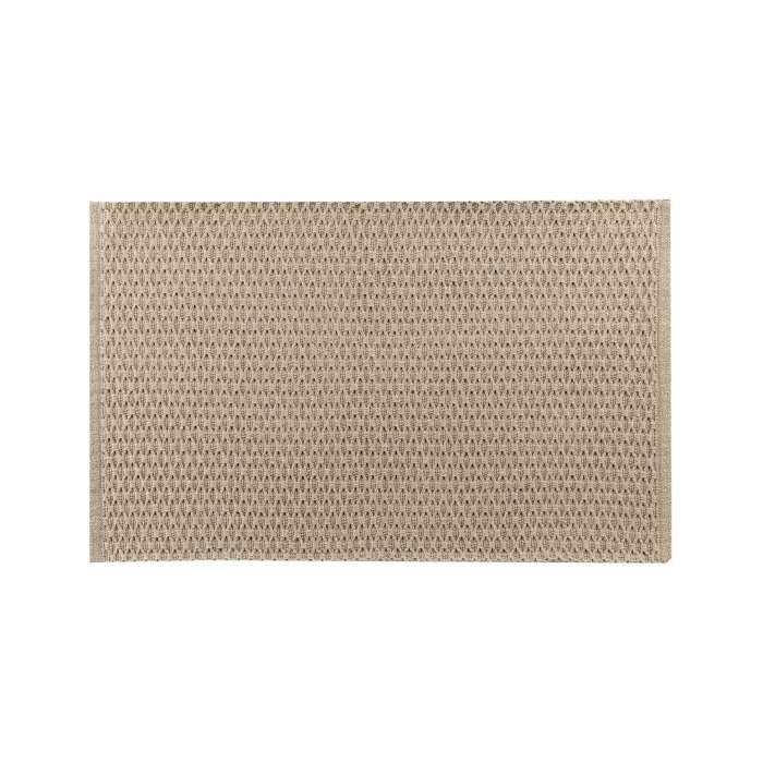 Tapis rectangle 50 x 80 cm coton/polyester tisse alivia Camel