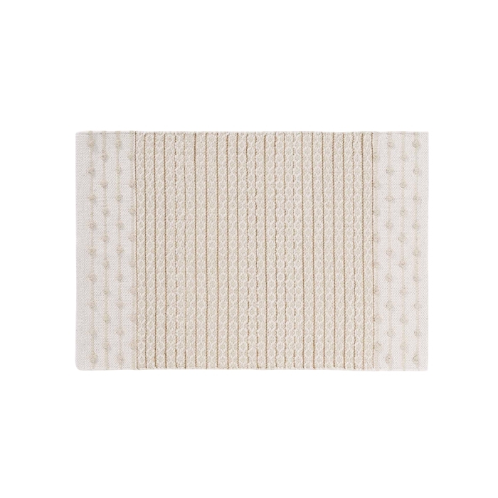 Tapis rectangle 60 x 90 cm coton/polyes fantaisie+fil met artemis Sans