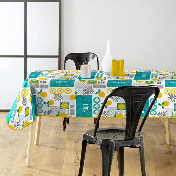 Nappe rectangle 140 x 240 cm pvc imprimé Citronnade