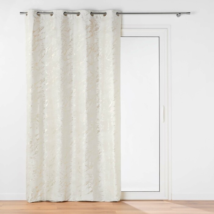 Rideau a oeillets 140 x 260 cm velours imprimé métallisé Marius