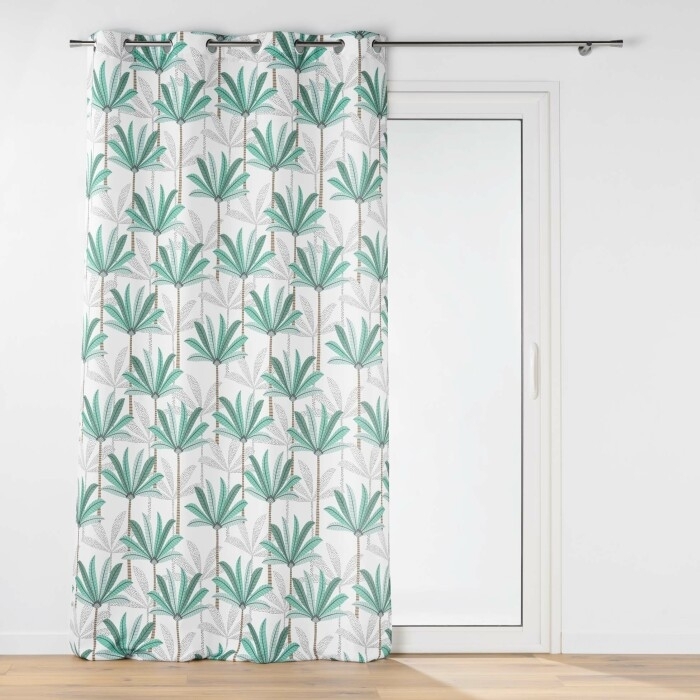 Rideau a oeillets 140 x 280 cm polyester imprimé Oasis