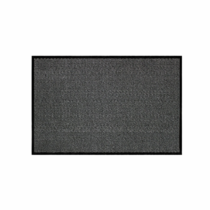 Tapis rectangle 80 x 120 cm anti-poussière Julius - Noir/Gris