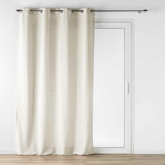 Voilage a oeillets 140 x 280 cm effet lainage Loulaine Beige