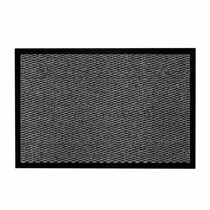 Tapis rectangle 40 x 60 cm anti-poussiere julius Noir/gris