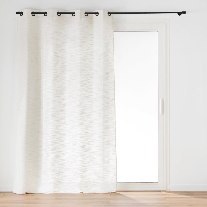 Rideau à Œillets Grande Hauteur - 140 x 280 cm - Effet Lin Tissé Nando