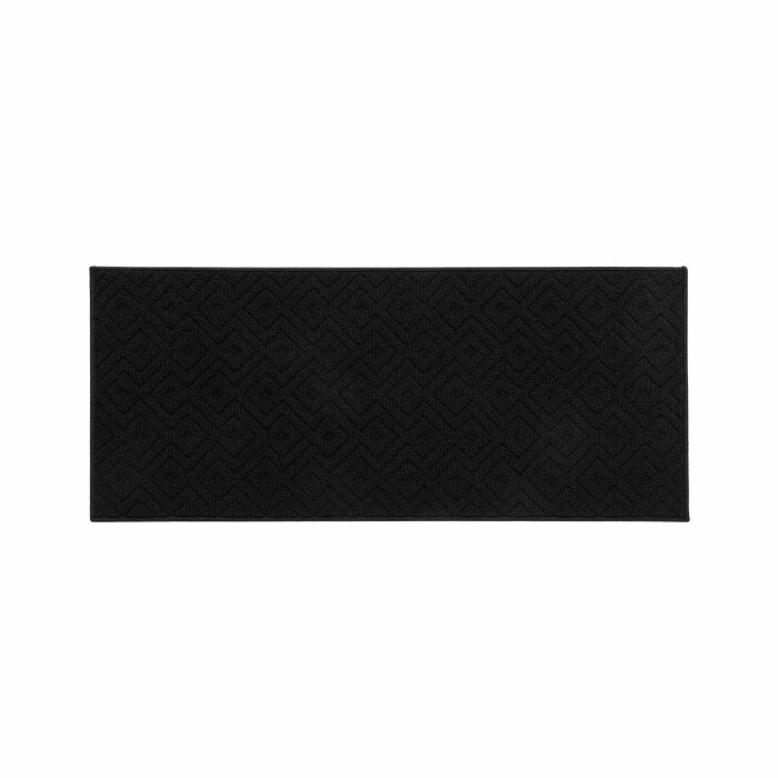 Tapis anti dérapant rectangle 50 x 120 cm bouclette Losi Noir