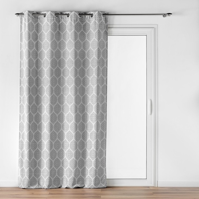 Rideau a oeillets 140 x 260 cm jacquard Loria Gris