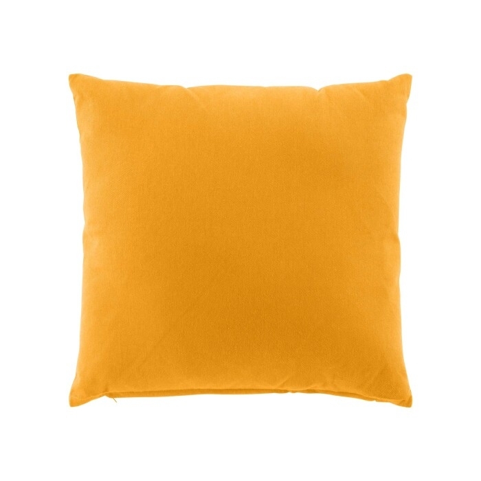 Coussin dehoussable 45 x 45 cm coton/polyester recycle Twily Jaune