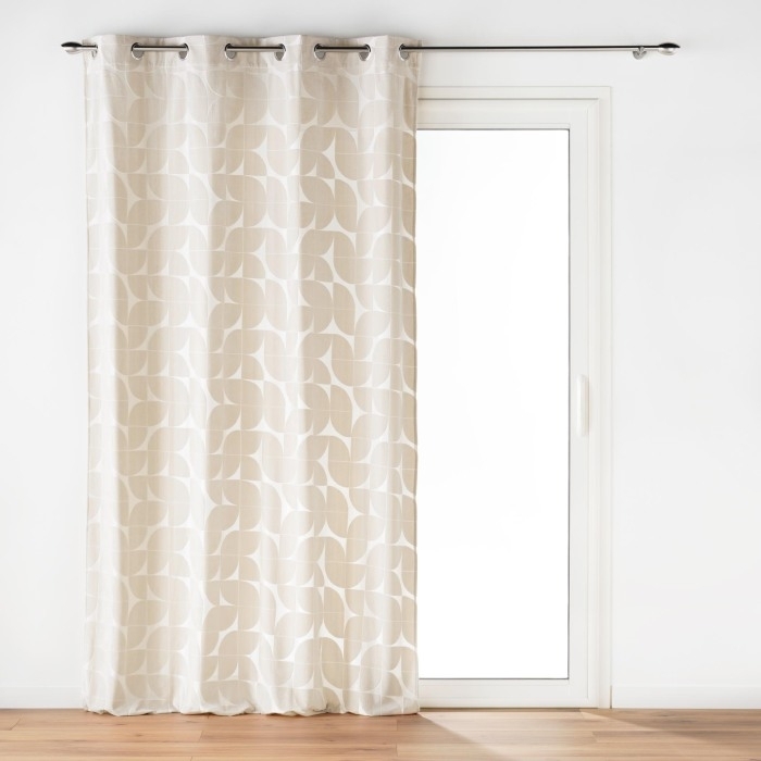 Rideau a oeillets 135 x 260 cm velours devoré Geolia Naturel