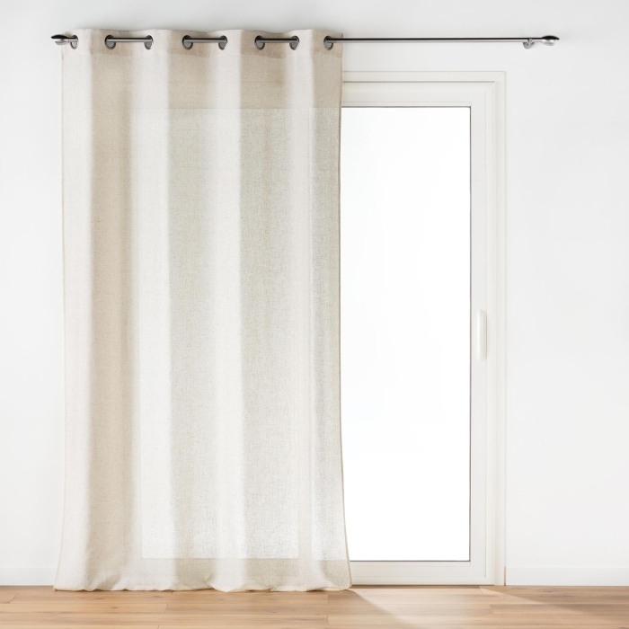 Rideau a oeillets 140 x 240 cm polyester/lin uni Pauline Sans