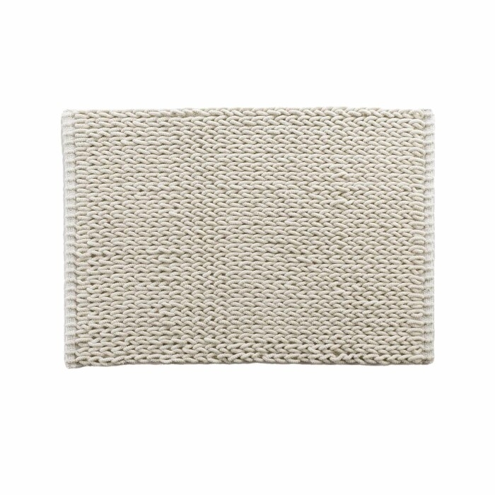 Tapis de bain 50 x 80 cm polycoton jacquard tisse isalis Sans