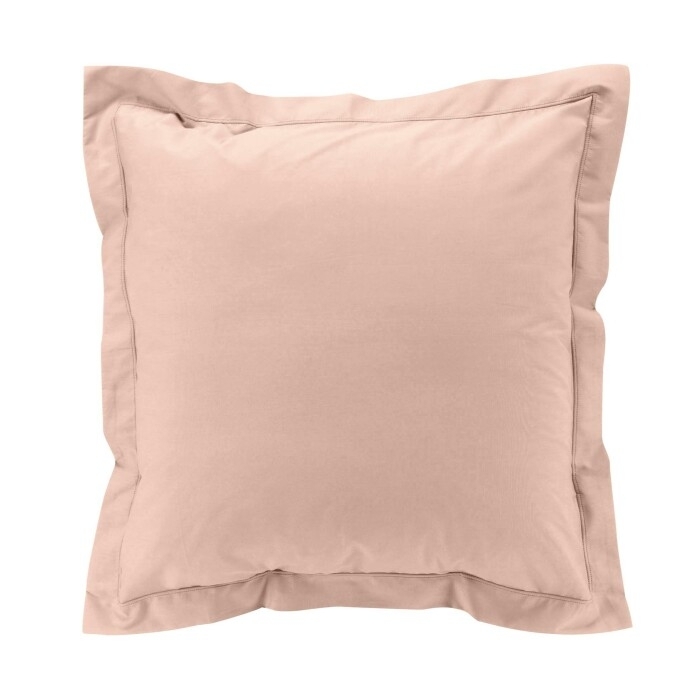 Taie d’oreiller 63 x 63 cm en percale Nude – Volant plat & point bourdon