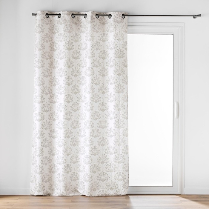 Rideau à œillets 140 x 280 cm en polyester imprimé métallisé – Majestia