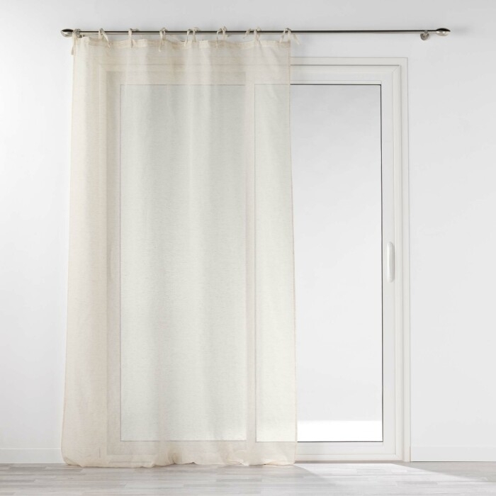 Voilage à nouettes – 140 x 240 cm – Effet lin tissé Norine