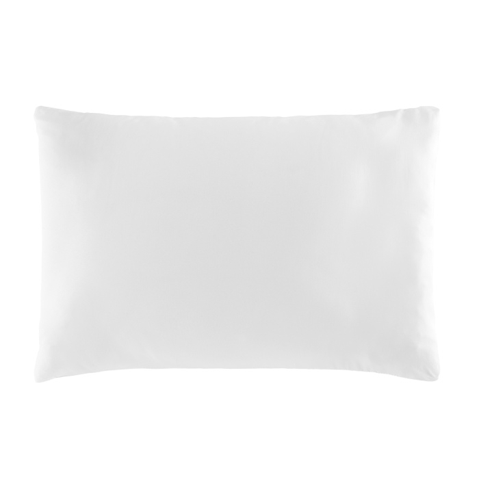 Taie d'oreiller forme sac 50 x 70 cm microfibre unie oscar Blanc