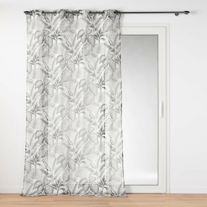 Voilage a oeillets 140 x 240 cm voile sablé imprimé Cabana Naturel