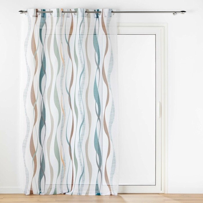 Panneau a oeillets 140 x 240 cm voile sable imprime lisana Sans