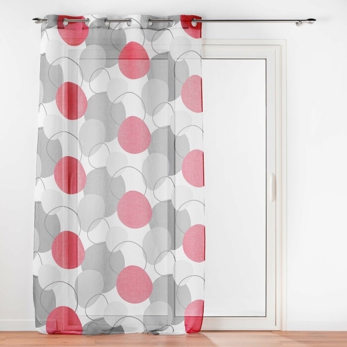 Voilage a oeillets 140 x 240 cm voile sablé imprimé Merlin