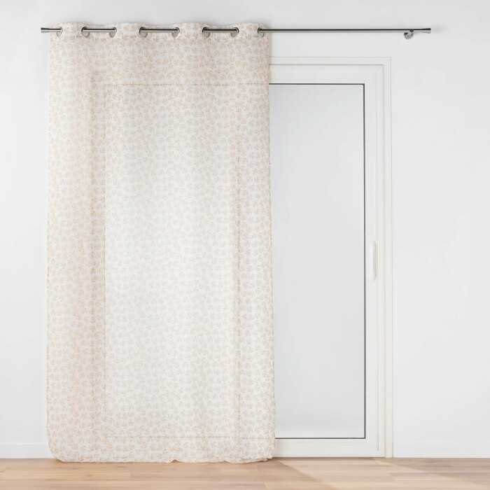 Voilage a oeillets 140 x 240 cm voile sablé imprimé Maddy Ocre