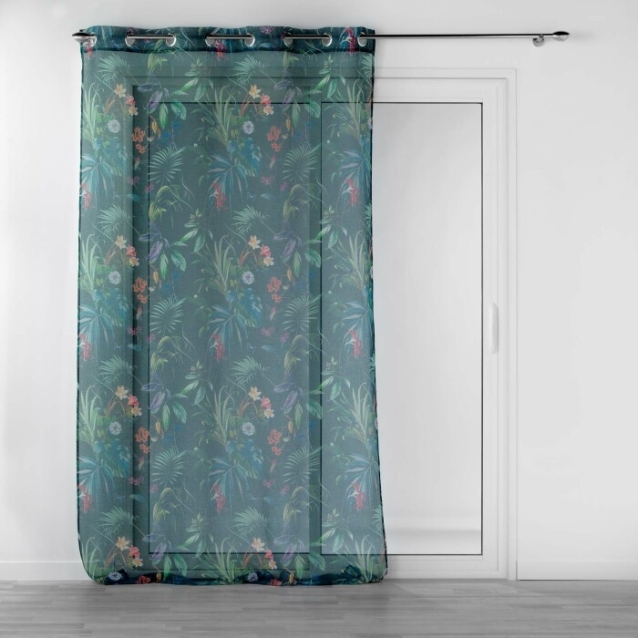 Panneau a oeillets 140 x 240 cm voile sable imprime feerie Emeraude