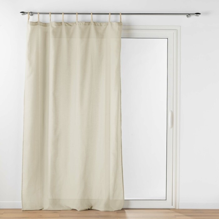 Panneau a passants jute 140 x 240 cm polycoton uni Belani Beige