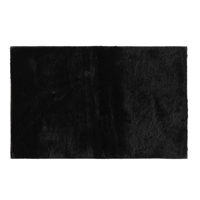 Tapis rectangle 60 x 90 cm imitation fourrure feline Noir