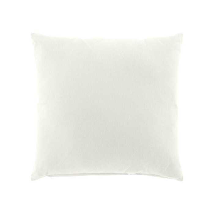 Coussin dehoussable 45 x 45 cm coton/polyester recycle Twily Blanc
