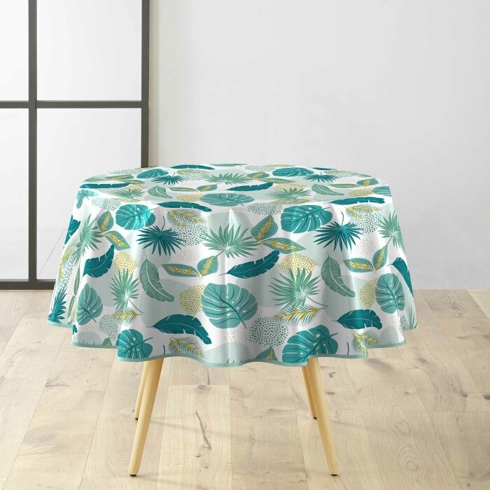 Nappe Ronde 160 cm PVC Textilia Plantania - Bleu