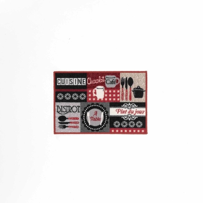 Tapis rectangle 40 x 60 cm imprime digital menu Sans
