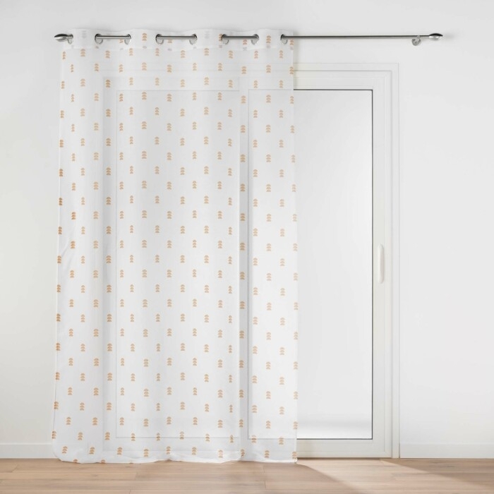 Panneau a oeillets 140 x 240 cm voile sable imprime geokid Miel