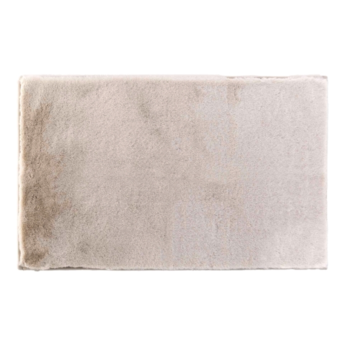 Tapis rectangle 60 x 90 cm imitation fourrure feline Naturel