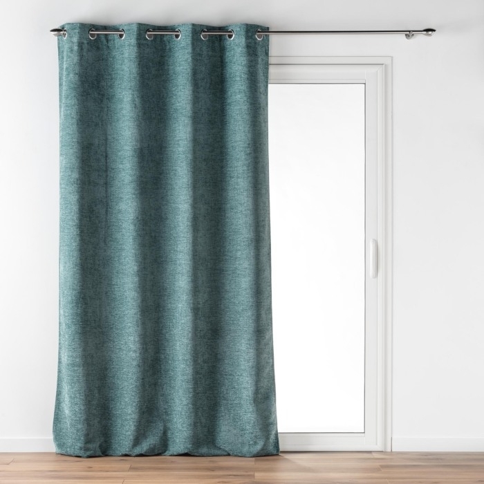 Rideau à œillets 140 x 260 cm – Velours à relief Verra Sauge