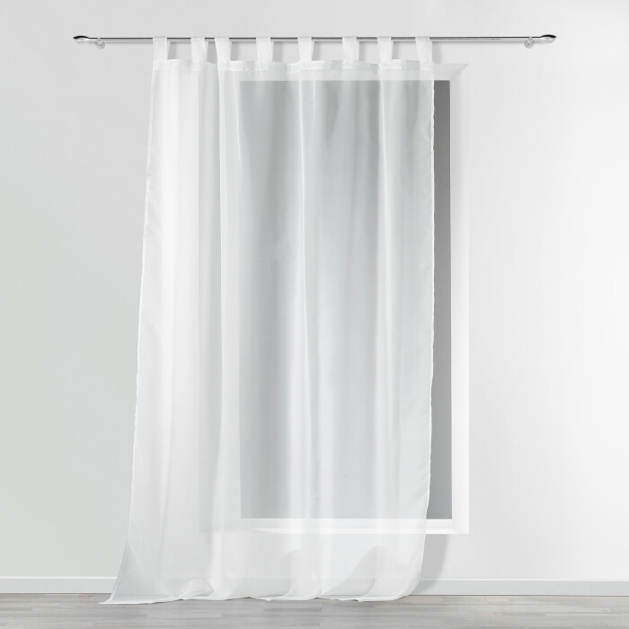 Panneau a passants 140 x 240 cm voile uni voiline Blanc
