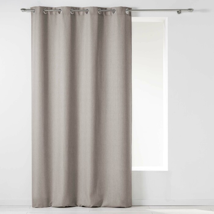 Rideau a oeillets 140 x 260 cm chambray uni newton Lin
